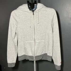 HOMAGE Light Heather Gray Sherpa-Lined Zip Hoodie